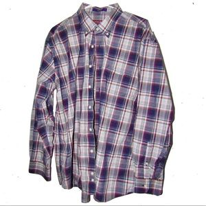Alan Flusser long sleeve plaid dress shirt